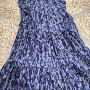 Anthropologie Sleeveless Tiered Dress, Ruffle at Sleeve, Size XS